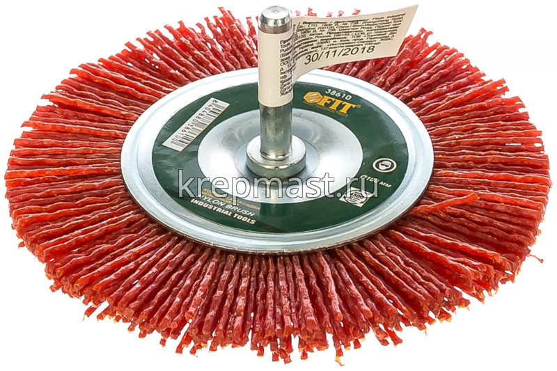 Корщетка- колесо 100мм для ДРЕЛИ FIT нейлоновая