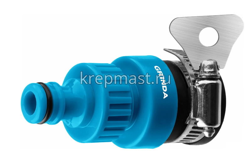 Соединитель GRINDA внешний с хомутом пласт.16-21мм