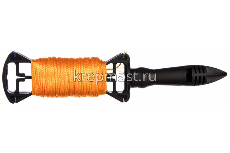 Шнур д/строит.работ ЧЕРНЫЙ / ОРАНЖ./ БЕЛЫЙ на катушке 50м