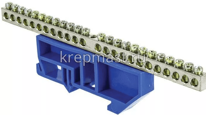 Шина "нулевая" 6х9 10отв. латунь EKF