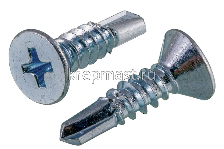 Саморез оконный сверло белый цинк 3,9х16 усиленный