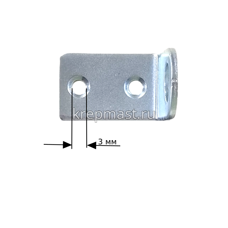 Проушина угловая 18х50мм цинк