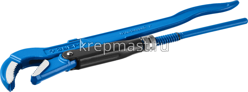 Ключ трубный рычажный ЗУБР изогнутые губки №1, 1