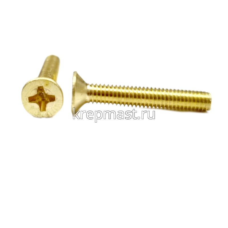 Винт потай 4,0 х25 DIN 965 латунь