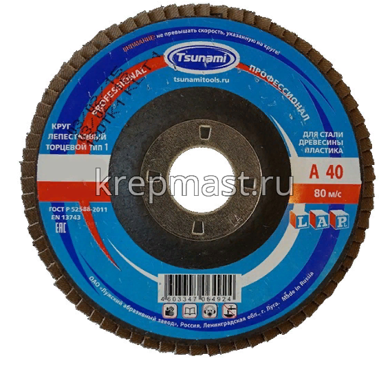 Диск лепестковый 125х22 Р-120 ЛУГА / TSUNAMI