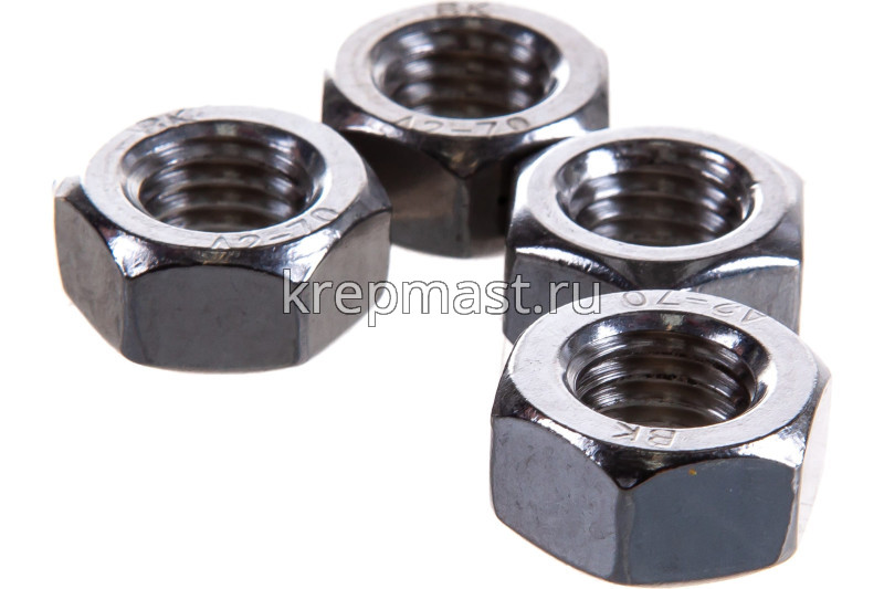 Гайка DIN 934 6-гр. М 12 (1,75) нерж. А2