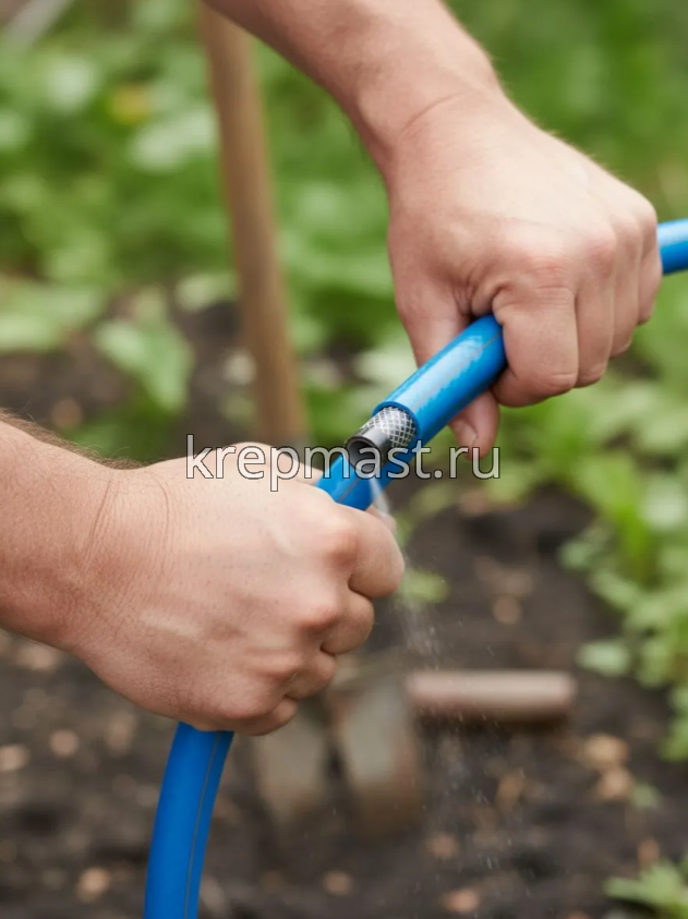 Шланг 3/4 х 25м TPE поливочный армированный (синий с желтой полоской)