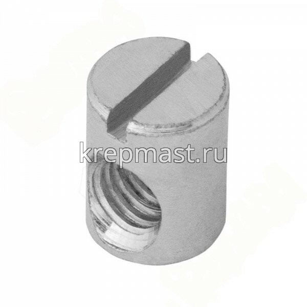 Гайка мебельная (бочонок) М 6/10х17х11 оцинк.