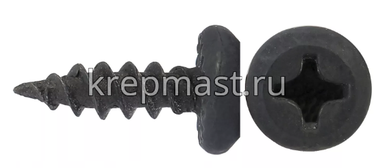 Саморез п/цил. острый 3,5х 9,5 оксид (черный)