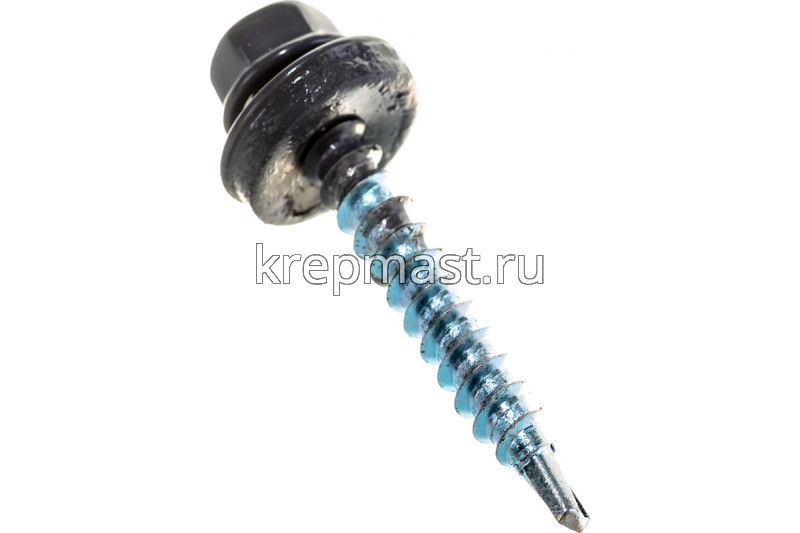 Саморез д/кровли краш. 4,8х35(38) RAL 7024