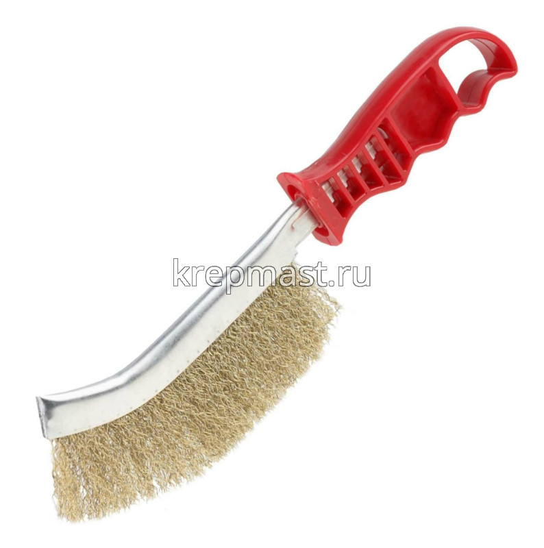 Корщетка пластиковая ручка тип В латунь (игогнутая)