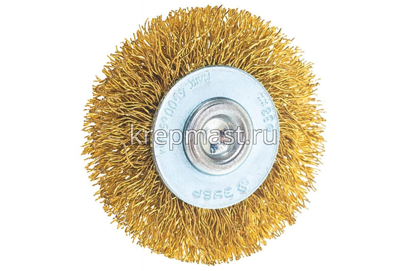 Корщетка- колесо 38мм для ДРЕЛИ ЗУБР / FIT латунь