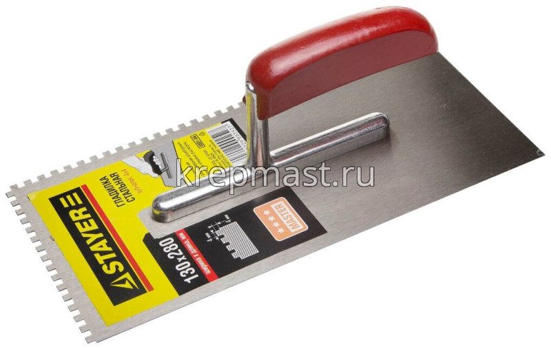 Гладилка 280х130мм с зубцами 4х4мм STAYER