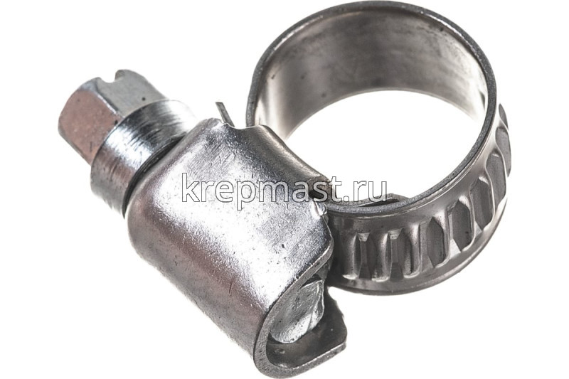 Хомут червячный нержавейка 8-12