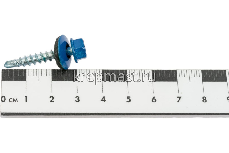 Саморез д/кровли краш. 4,8х29 RAL 5005/RR35