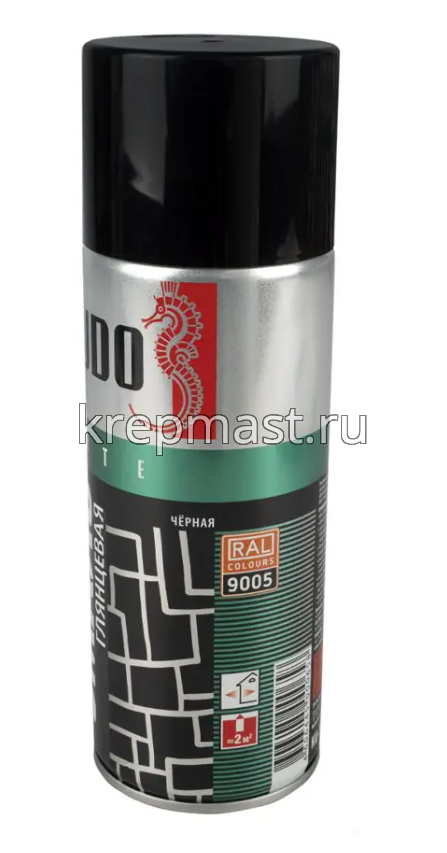 Эмаль аэр. универс. черная глянц. 520мл