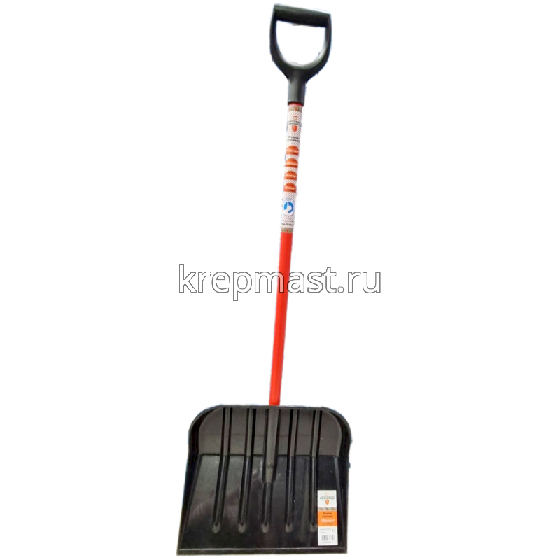 Лопата снеговая пластм. ИЛЮША с прорез.черенком и ручкой
