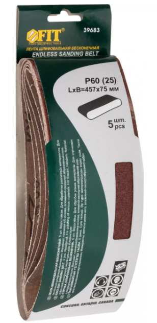 Лента шлиф FIT на тк.457ммх75мм P 60 (5шт)