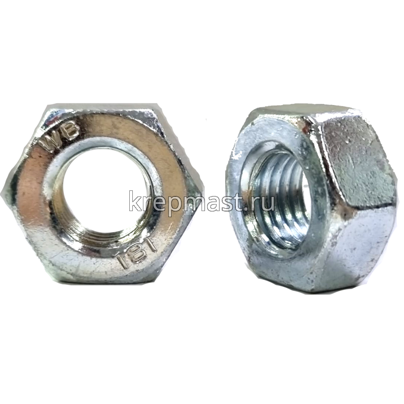 Гайка 6-гр. М 10 (1,25) МЕЛКАЯ резьба DIN 934