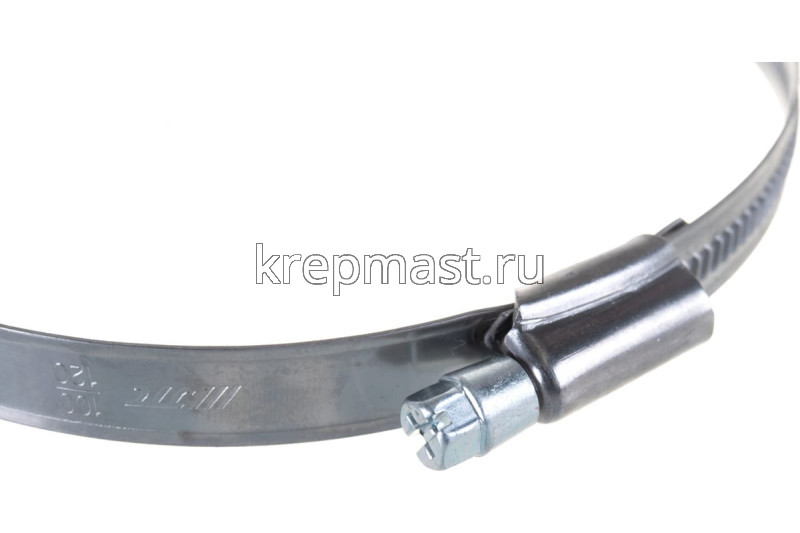 Хомут червячный нержавейка 100-120