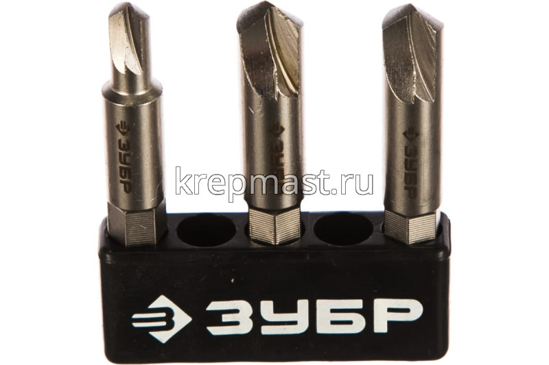 Набор экстракторов ЗУБР д/выкруч. крепежа (3шт)